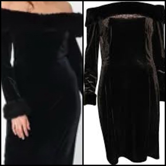 Vintage Joseph Ribkoff Brown Velvet Leopard Print Faux Fur Trim Midi Dress 8 - Picture 1 of 10